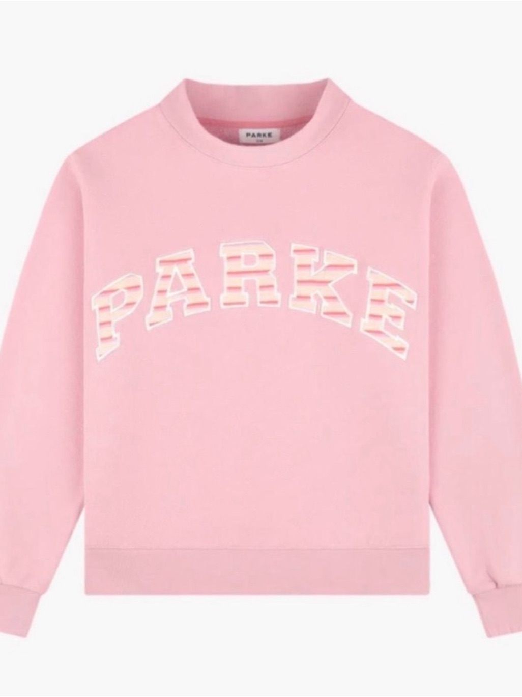 Parke Pink Logo Crewneck Sweater